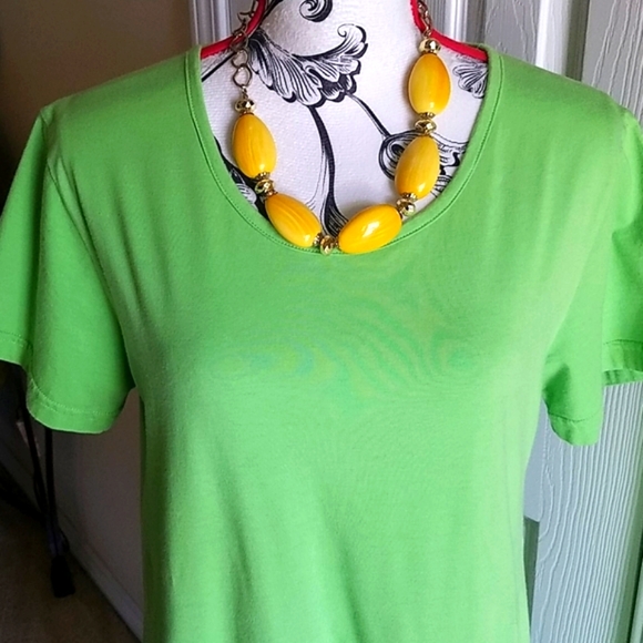 Desert Shores, Women's green lounging dress with Embroidery, Sz S - Picture 2 of 5